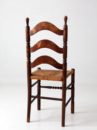 vintage 1930s Tell City rush seat ladder back chair
