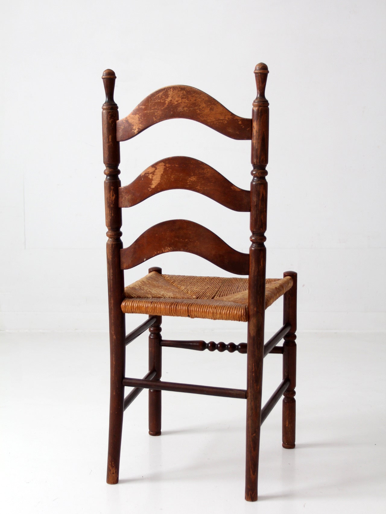 vintage 1930s Tell City rush seat ladder back chair