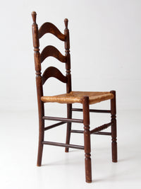 vintage 1930s Tell City rush seat ladder back chair