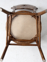 early 1900s bentwood chair with caned seat