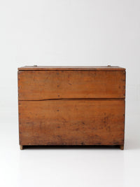antique primitive wood storage chest