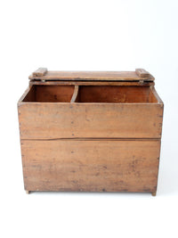 antique primitive wood storage chest