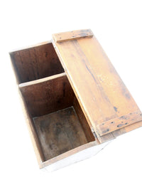antique primitive wood storage chest