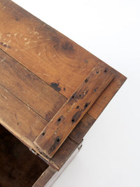 antique primitive wood storage chest