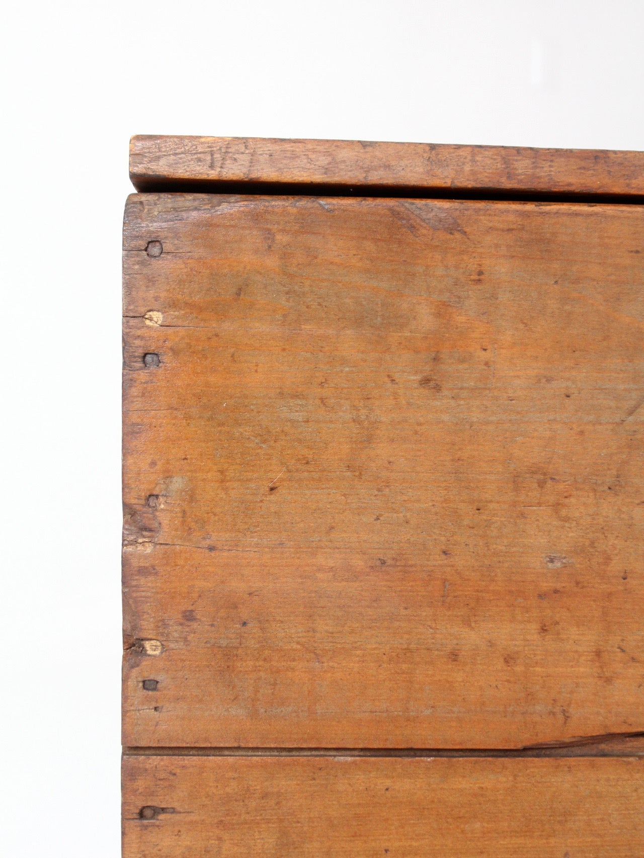 antique primitive wood storage chest