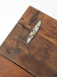 antique primitive wood storage chest