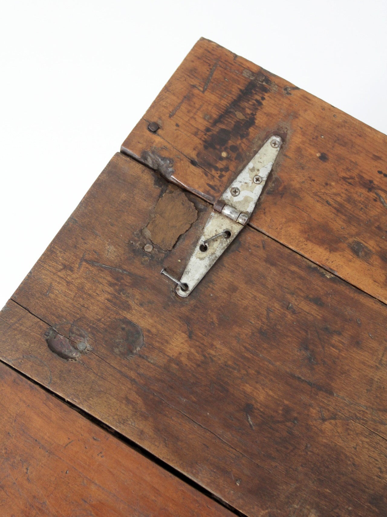 antique primitive wood storage chest