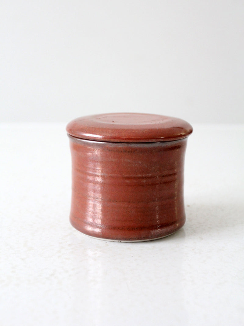 vintage studio pottery butter keeper