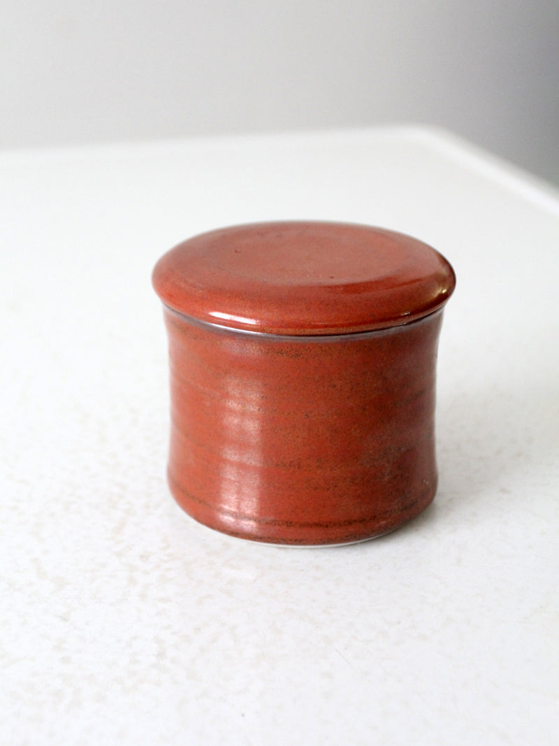 vintage studio pottery butter keeper