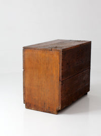 antique primitive wood storage chest
