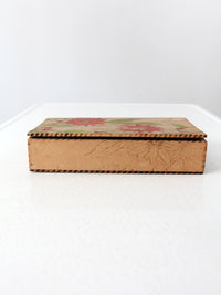 antique Victorian pyrography box