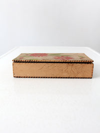 antique Victorian pyrography box