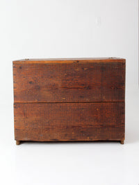 antique primitive wood storage chest
