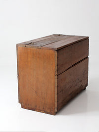 antique primitive wood storage chest