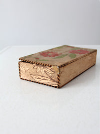 antique Victorian pyrography box