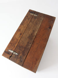 antique primitive wood storage chest