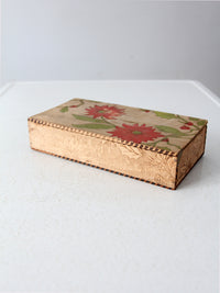 antique Victorian pyrography box