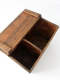 antique primitive wood storage chest