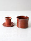 vintage studio pottery butter keeper