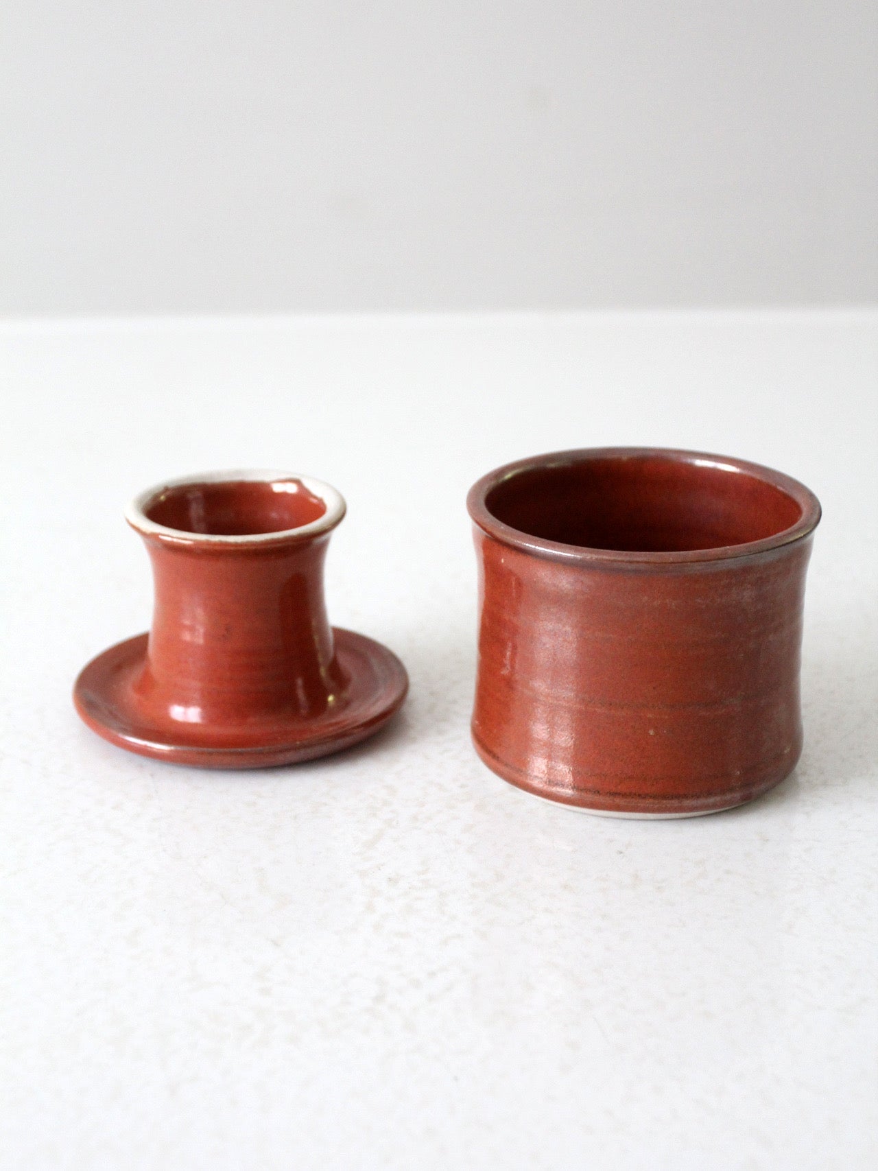 vintage studio pottery butter keeper