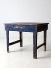 antique painted farmhouse work table