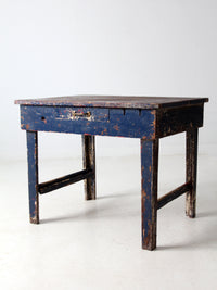 antique painted farmhouse work table