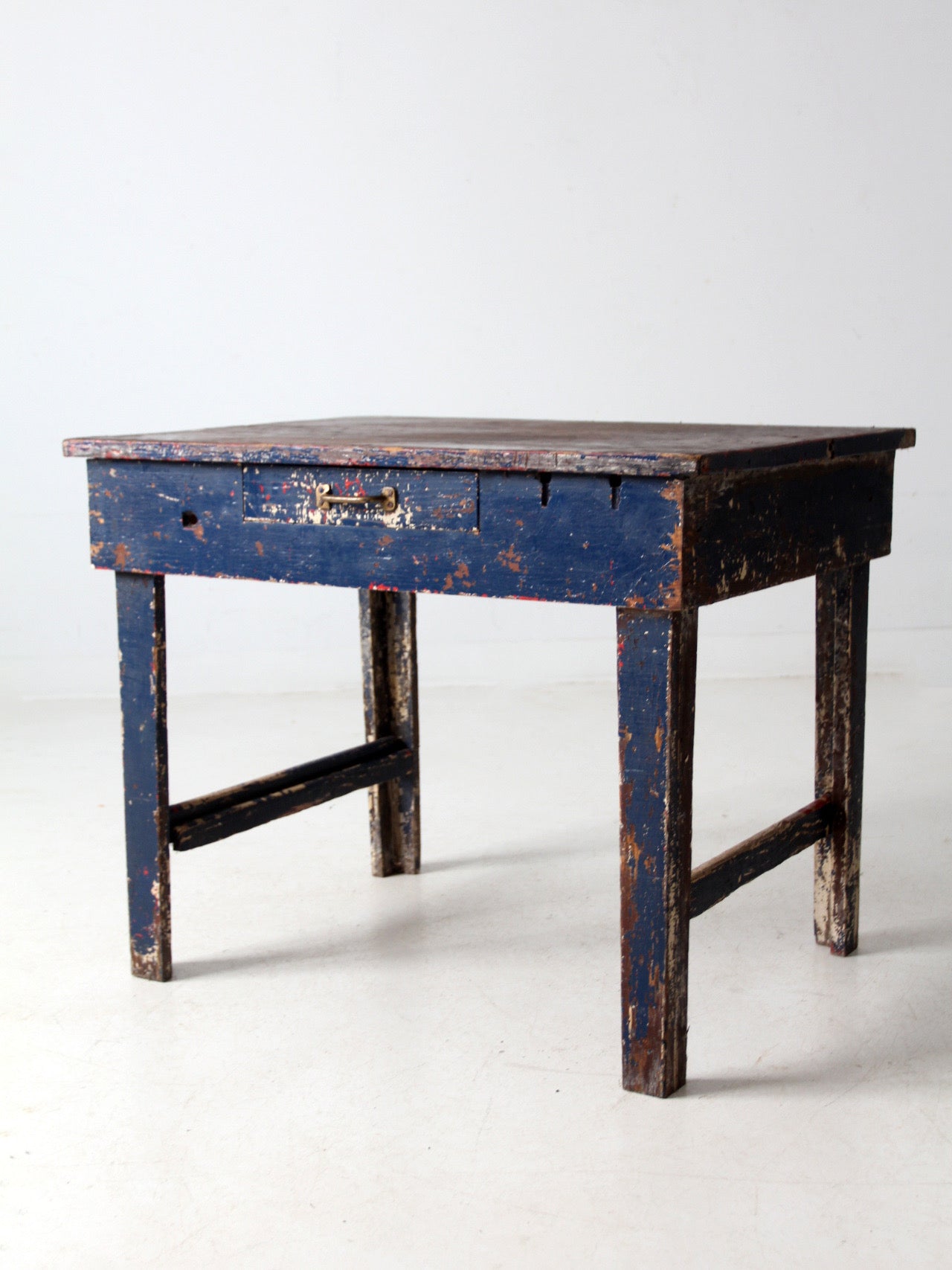 antique painted farmhouse work table