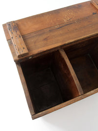 antique primitive wood storage chest