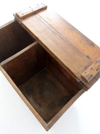antique primitive wood storage chest