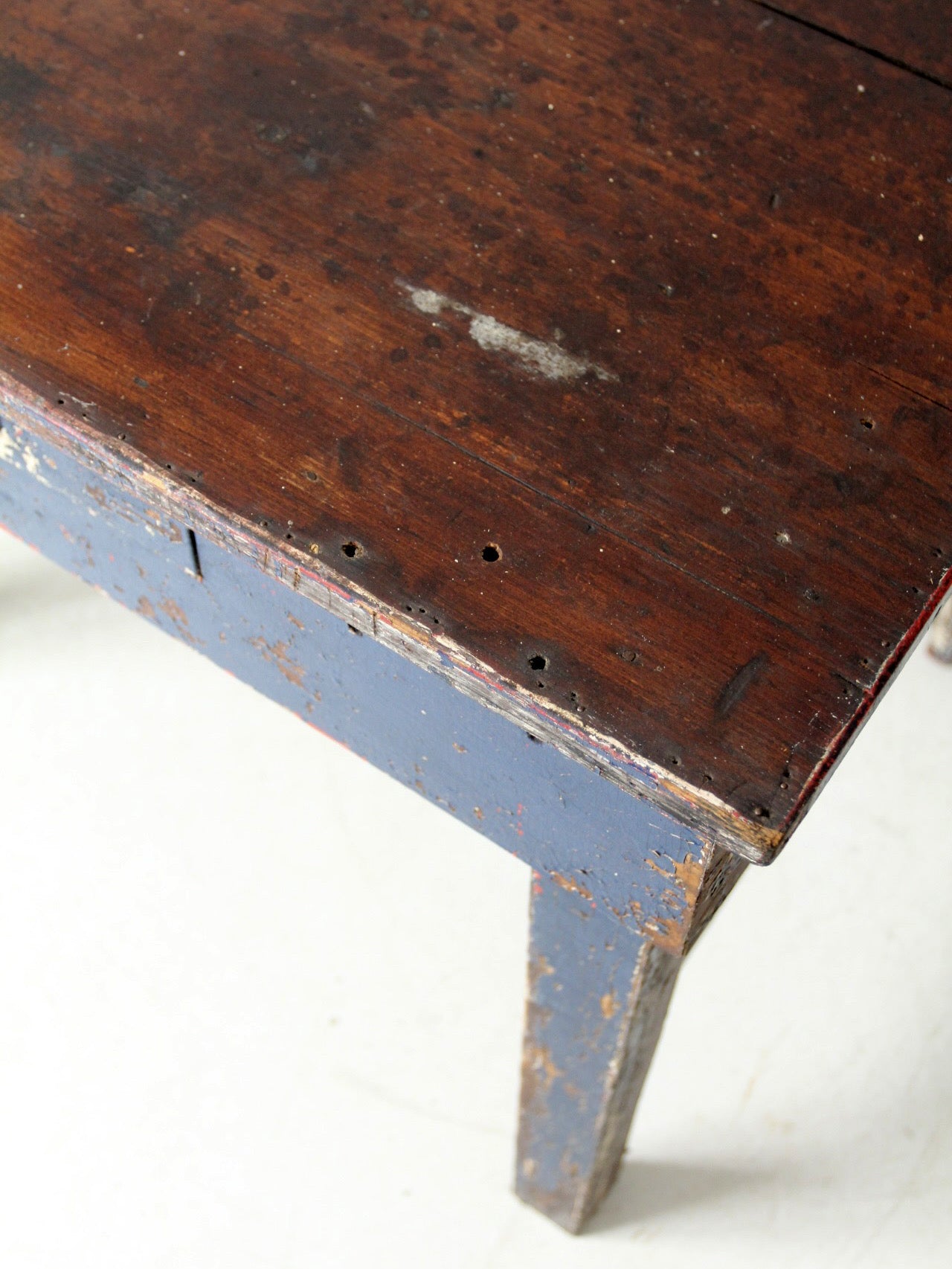 antique painted farmhouse work table