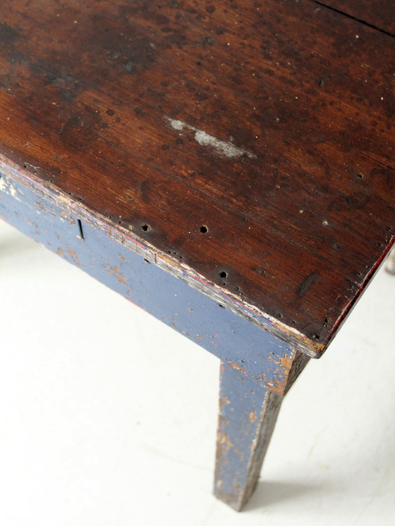 antique painted farmhouse work table