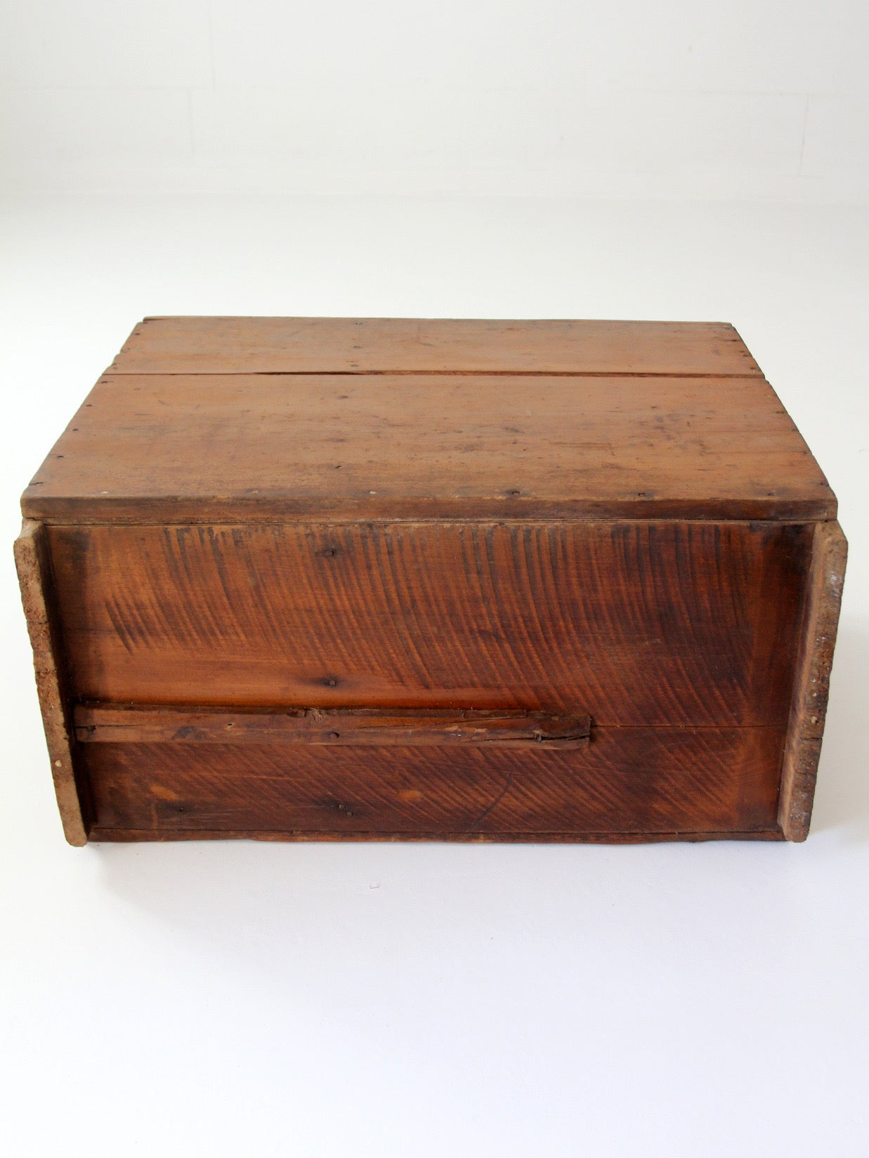 antique primitive wood storage chest