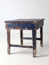 antique painted farmhouse work table