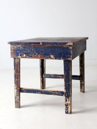 antique painted farmhouse work table