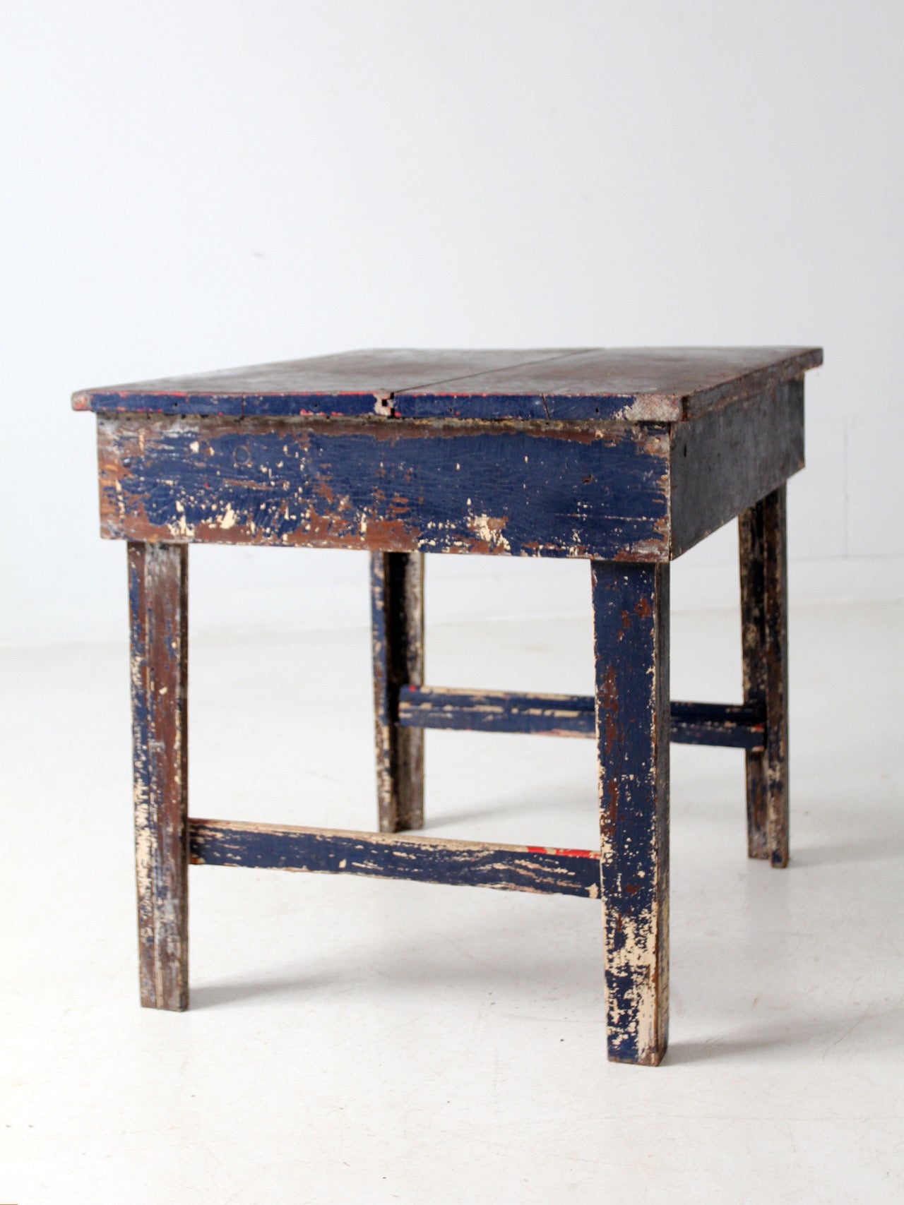 antique painted farmhouse work table