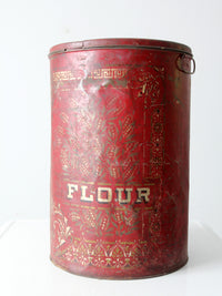 antique metal flour bin