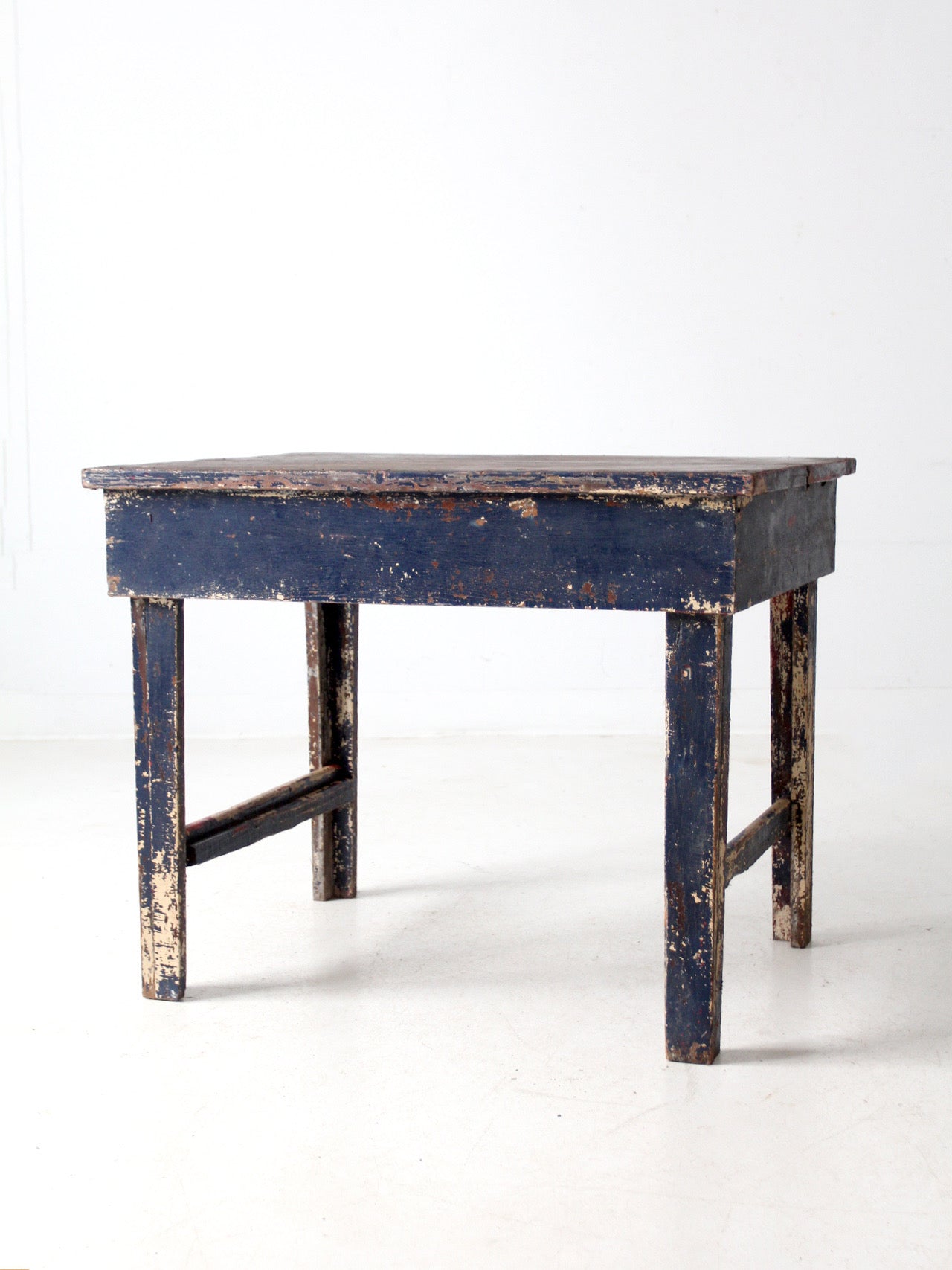antique painted farmhouse work table