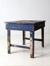 antique painted farmhouse work table