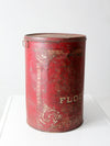 antique metal flour bin