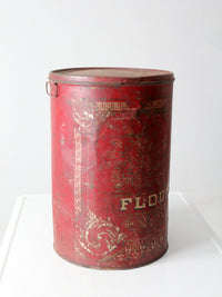 antique metal flour bin