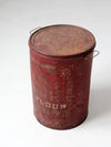 antique metal flour bin