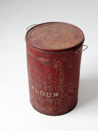 antique metal flour bin