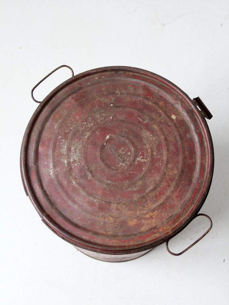 antique metal flour bin