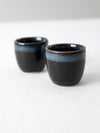 vintage studio pottery pair cups pair