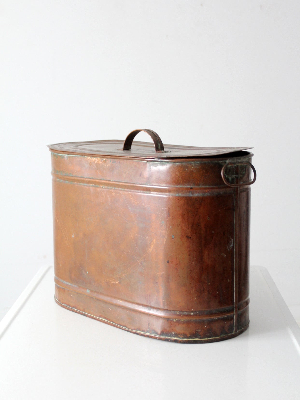 antique copper boiler