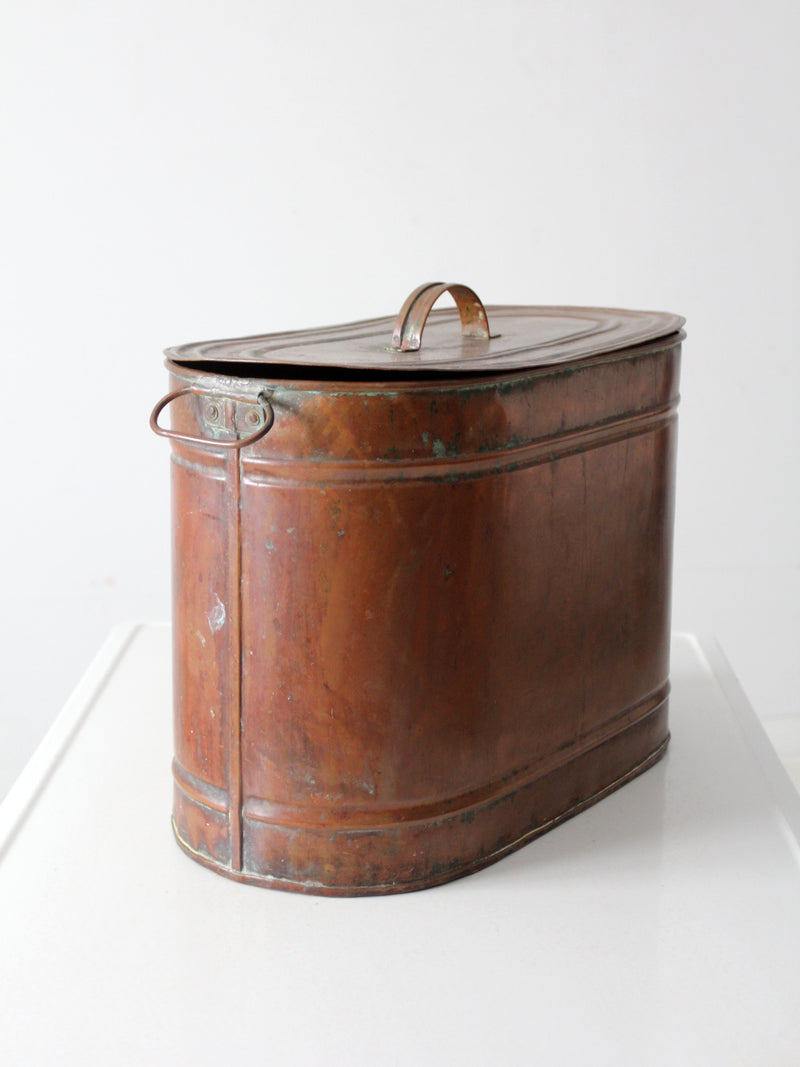 antique copper boiler