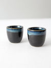 vintage studio pottery pair cups pair