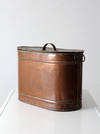 antique copper boiler
