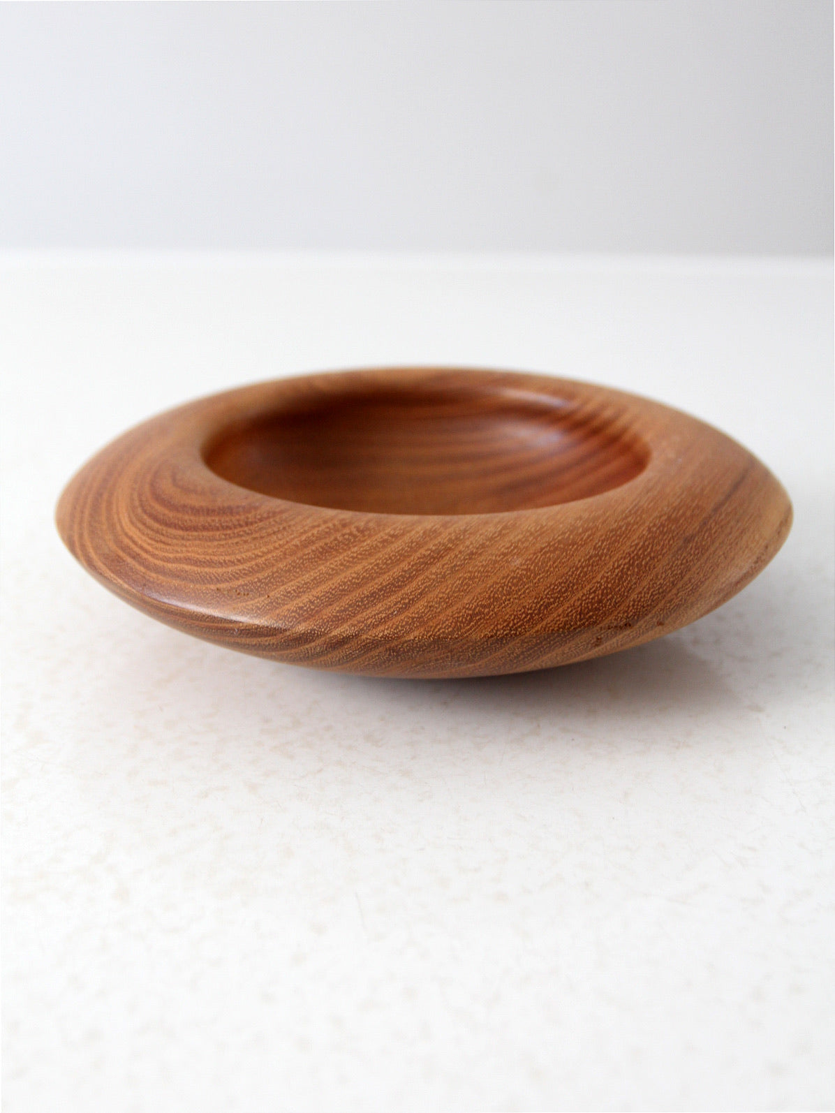 vintage hollow form wood bowl