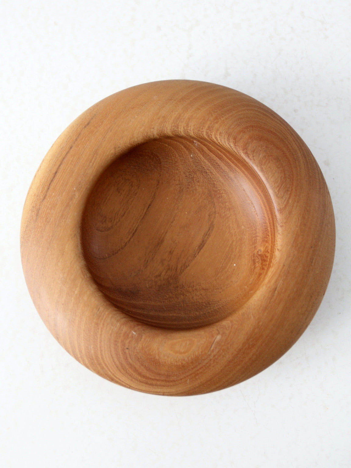vintage hollow form wood bowl